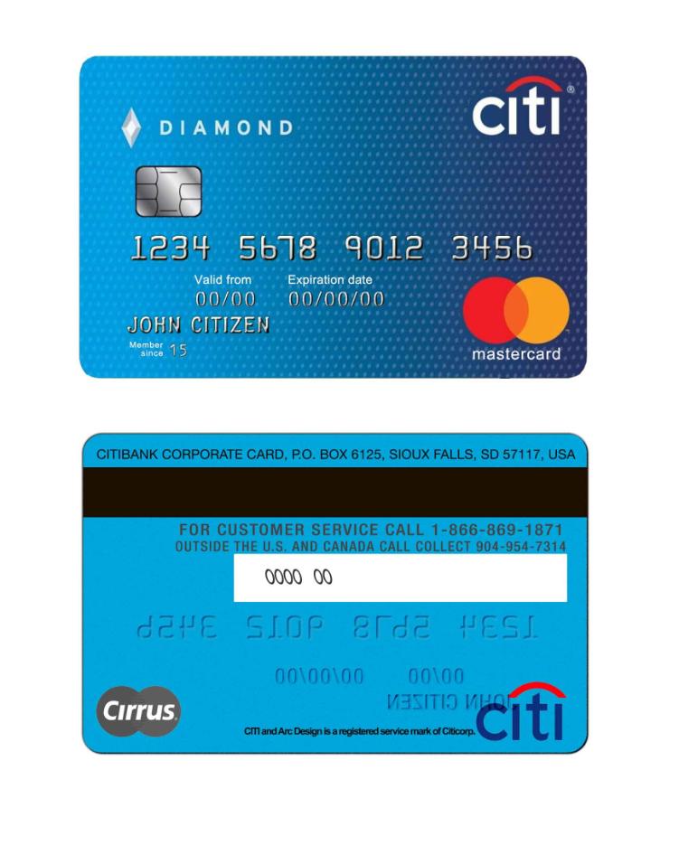 USA Citibank mastercard new